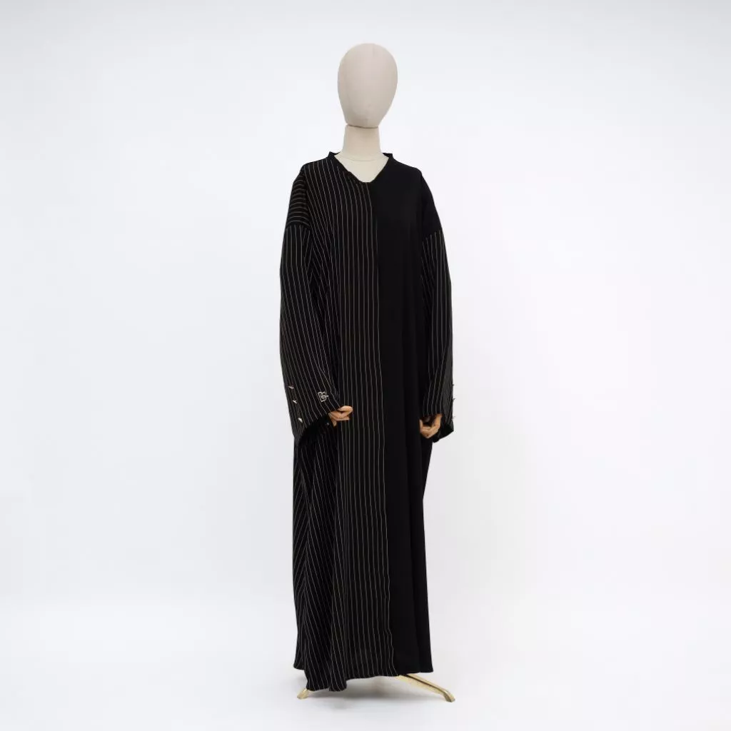 Baina | Abaya Hitam Longgar | Abaya Hitam Premium| Abaya Umroh Abaya Haji | Abaya Kajian| Abaya Hitam Premium Adem Flowy