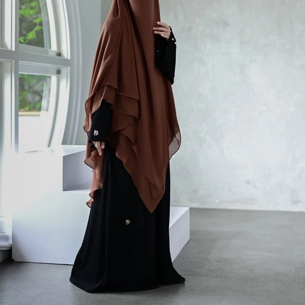Abaya Finesse Premium | Abaya knit Syari Elegan | Abaya Nyaman | Baina Official
